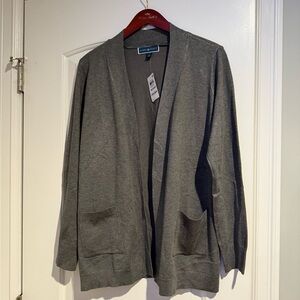 BNWT - Karen Scott Dark Gray Cardigan Sweater